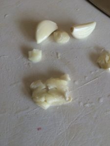 smash garlic