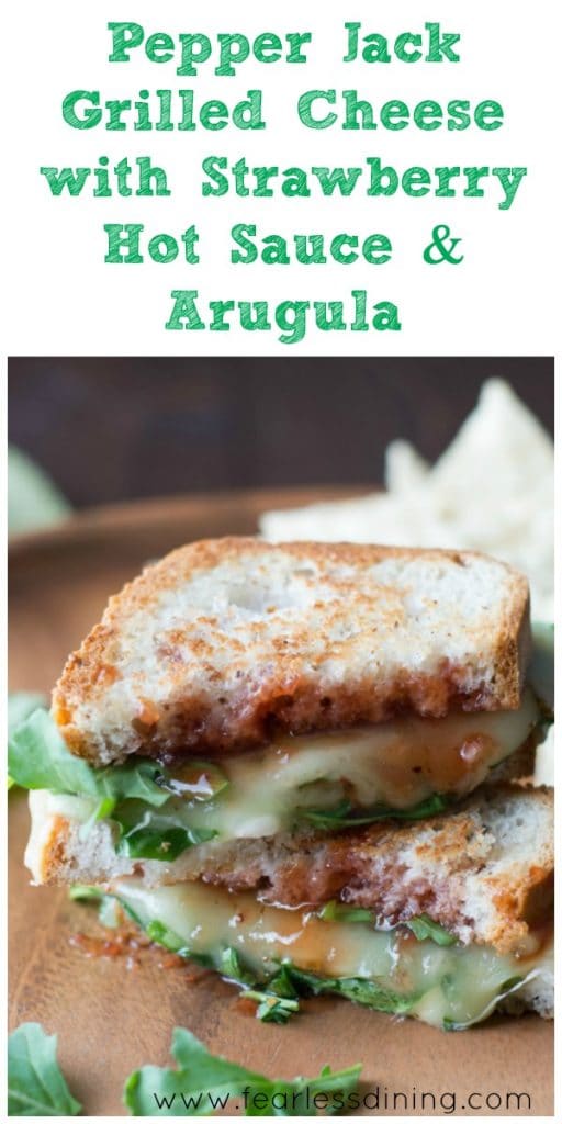 Pepper Jack Grilled Cheese Sandwich with Strawberry Hot Sauce and