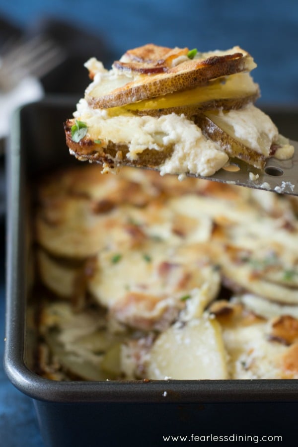 Bacon Ricotta Cheesy Scalloped Potatoes Fearless Dining