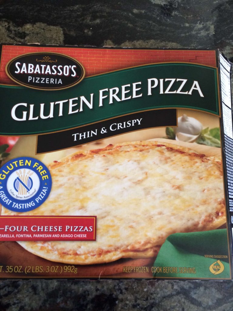 Sabatasso's Gluten Free Pizza box