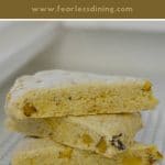 A Pinterest image of the cornmeal scones.