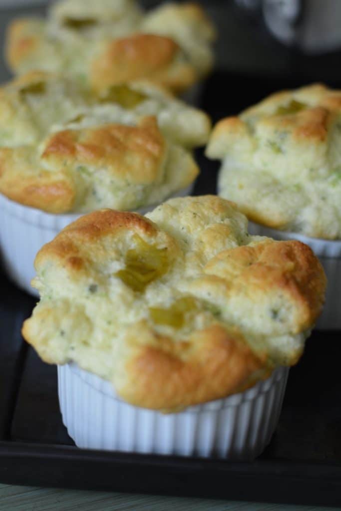 Baked mini gluten free souffles.