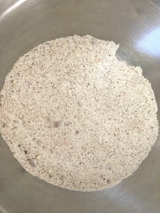 A photo of the dry ingredients in a bowl.