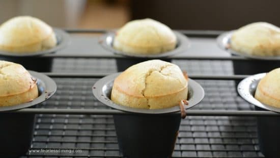 Gluten free popovers that rose way above their pan height.