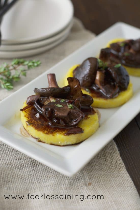 Shiitake Mushrooms with Balsamic Glaze Over Polenta Fearless Dining