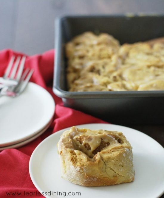 Gluten Free Cinnamon Rolls with a Creamy Peanut Butter Glaze Fearless