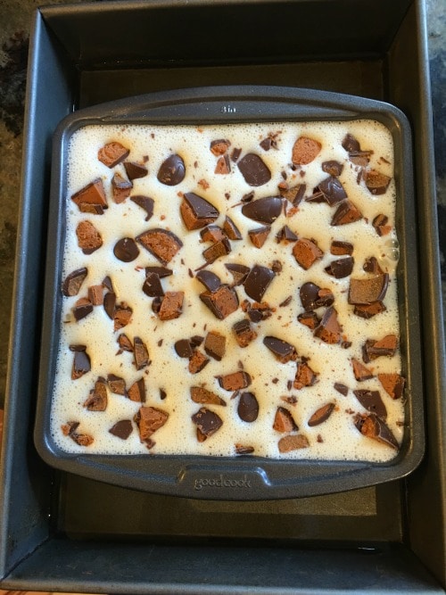Cheesecake going in oven