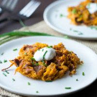 Curried Sweet Potato Hash Brown Waffles