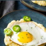 a pinterest collage of a cheese grits photo
