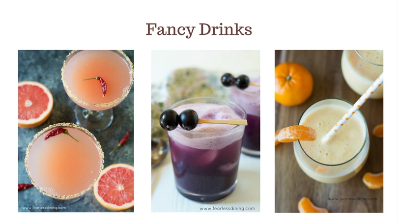 Fancy cocktails and smoothies