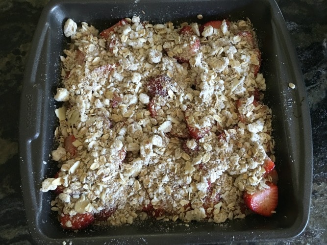 Final Crust Layer on top of the strawberries.