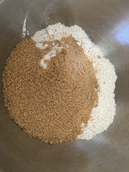 dry ingredients in a large mixing bowl