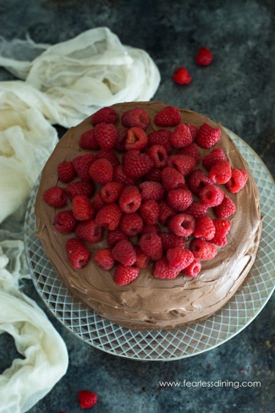 Gluten Free Chocolate Raspberry Cake Recipe Fearless Dining