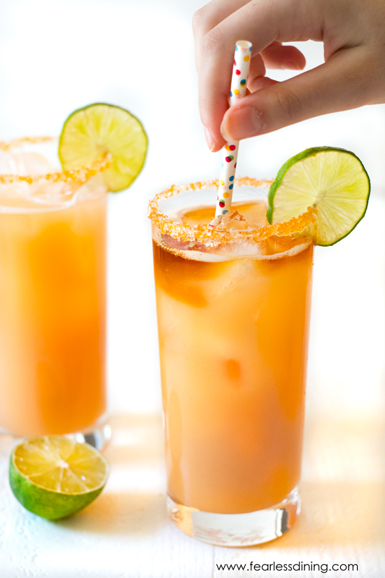 Passion Fruit Orange and Guava Rum Cocktail