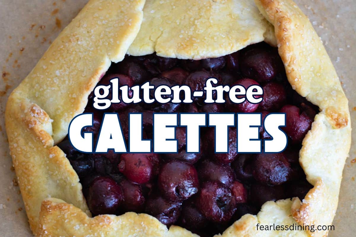 A photo of a cherry galette.