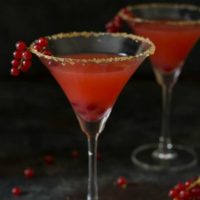 Red Currant Margarita with Ginger Sugar