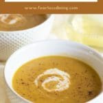 a pinterest collage for this butternut soup
