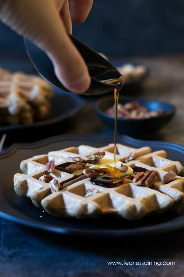 Easy Banana Flour Waffles Paleo Waffle Recipe Fearless Dining