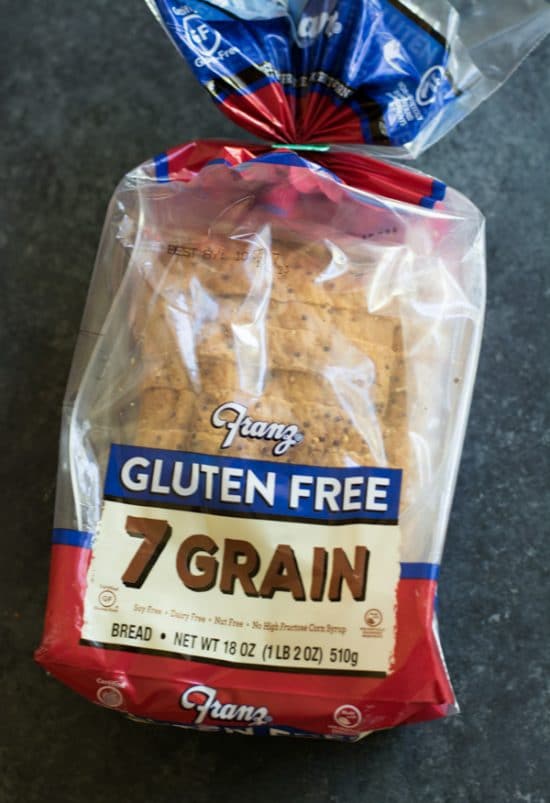 A loaf of Franz Gluten Free 7 Grain Bread.