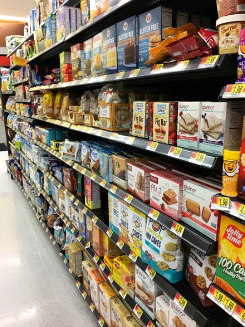 Gluten free Aisle at my local Walmart store.