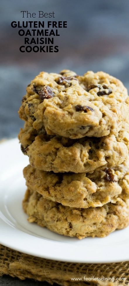 Gluten Free Oatmeal Raisin Cookies with Irish Cream Glaze - Fearless Dining