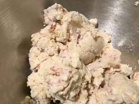 The bacon scone batter.