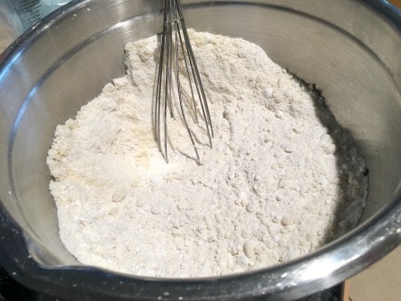 chopped butter mixed with flour