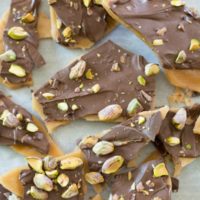 Homemade Chocolate Pistachio Toffee