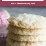 a pinterest collage of a stack of sugar cookies