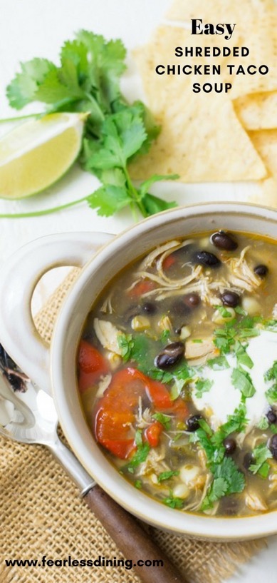 Easy Taco Chicken Soup Recipe | Fearless Dining
