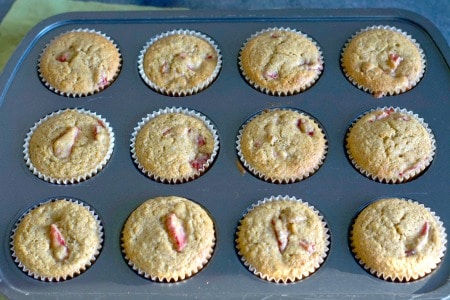 The baked paleo strawberry muffins.
