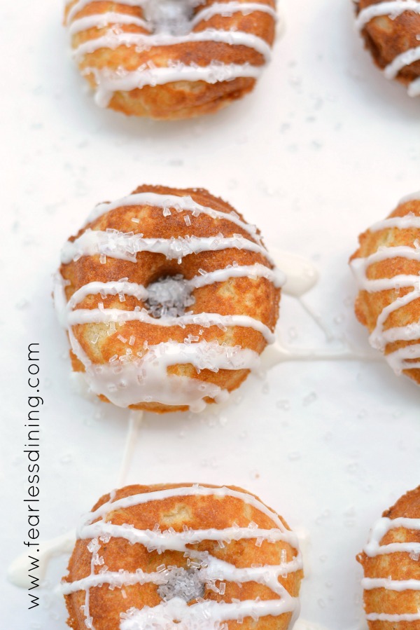 The top view of lemon donuts.