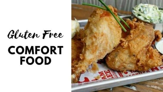a picture of gluten free comfort food, fried chicken