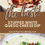 A Pinterest image of the white queso.