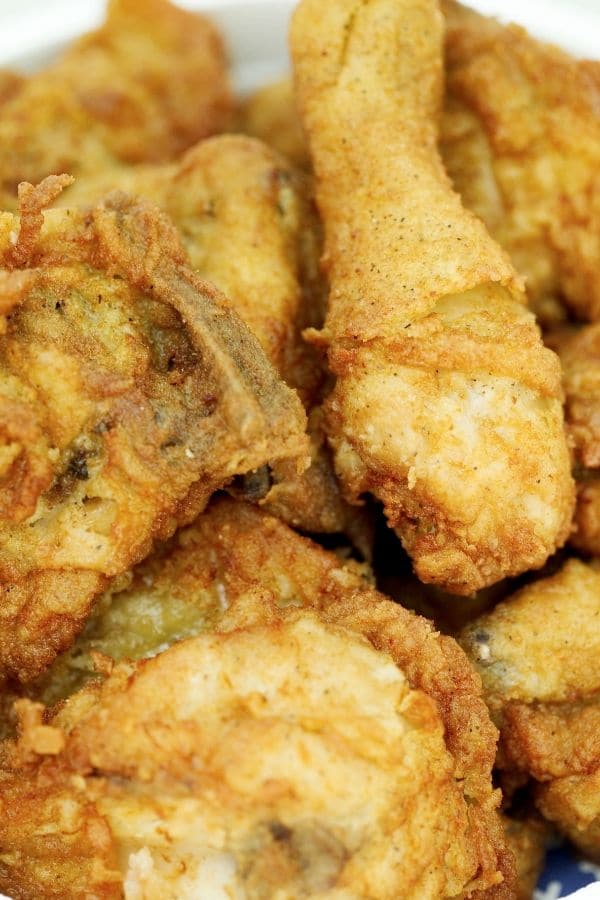 Fried chicken on a plate.