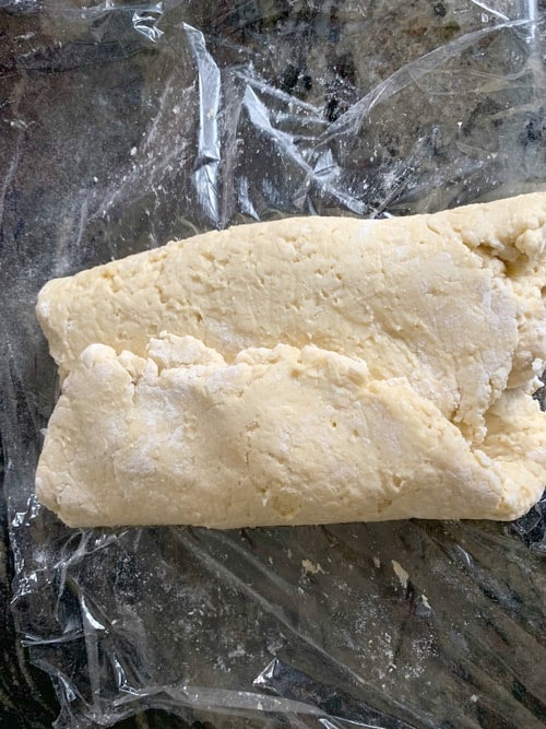 folded dough ready to roll