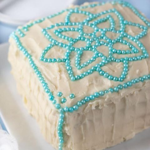 Gluten Free Vanilla Cake with Cream Cheese Frosting