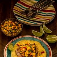 Grilled Pork Chops With Hatch Green Chile Polenta