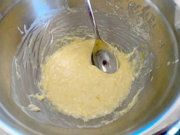 Snickerdoodle wet ingredients in a bowl.