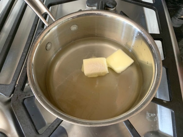 butter, sugar and water in a pot