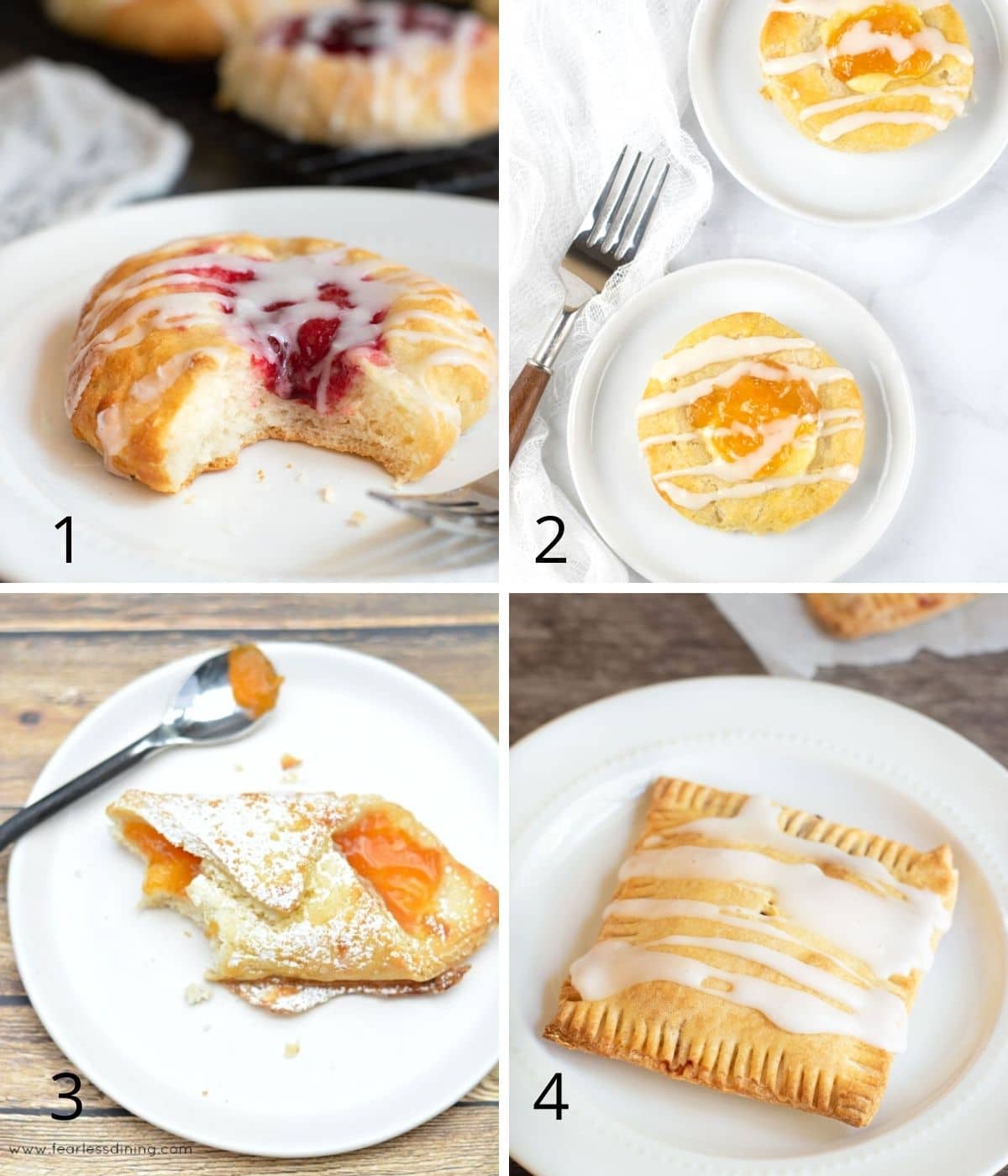 Photos of the pastries.