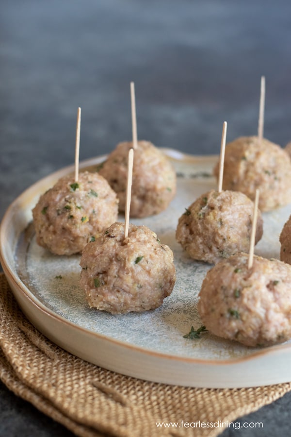 Air Fryer Gluten Free Ground Chicken Meatballs Fearless Dining