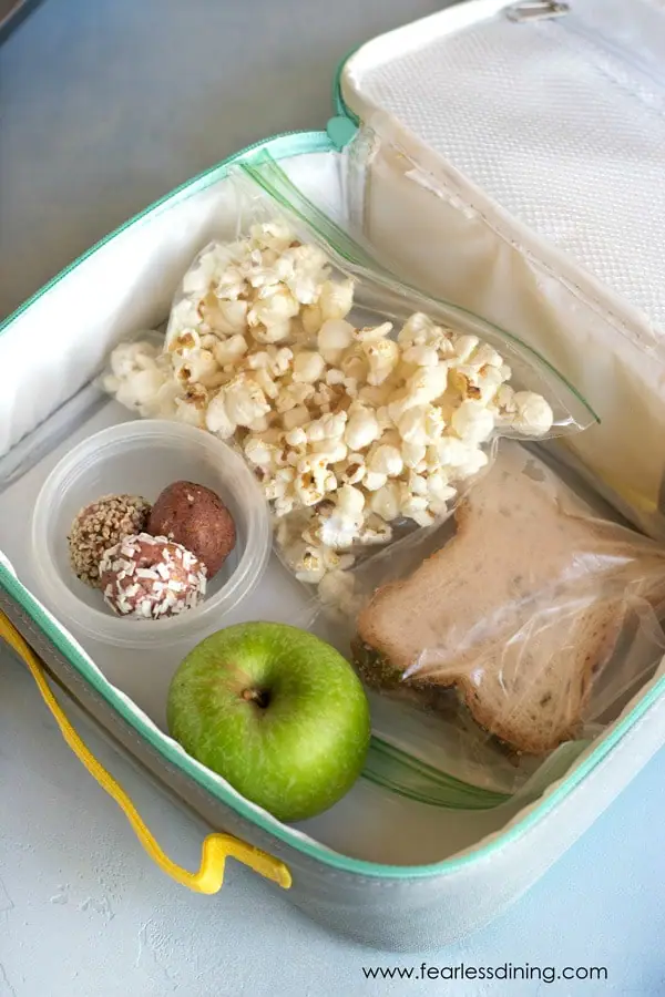 a lunchbox packed for school
