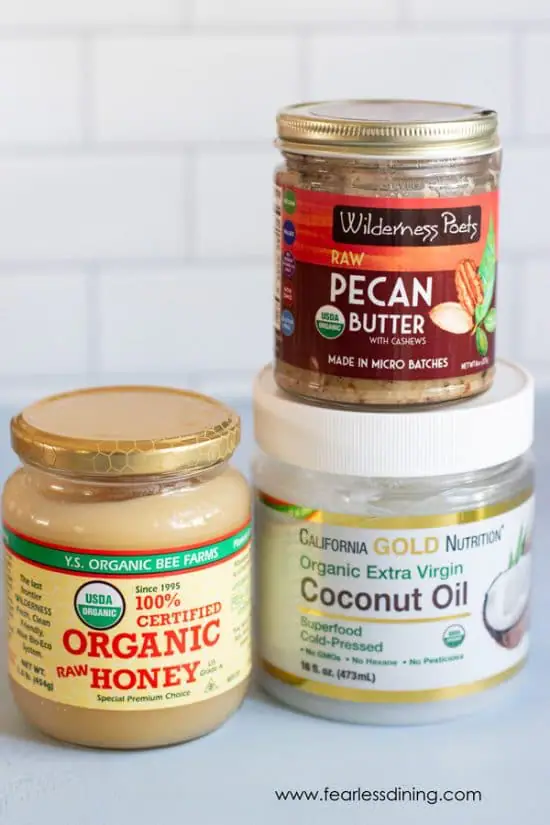 pecan butter, honey, and coconut oil