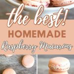 A Pinterest image of the raspberry macarons.
