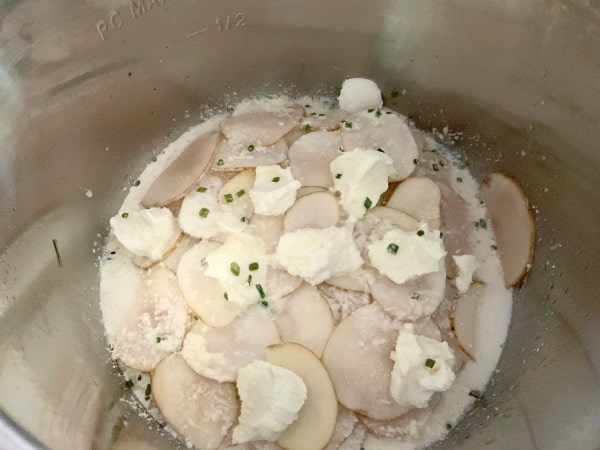 cheese and cream in the Instant Pot