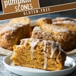 a pinterest pin image of pumpkin scones.