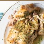 a pinterest collage of the slow cooker lemon chicken