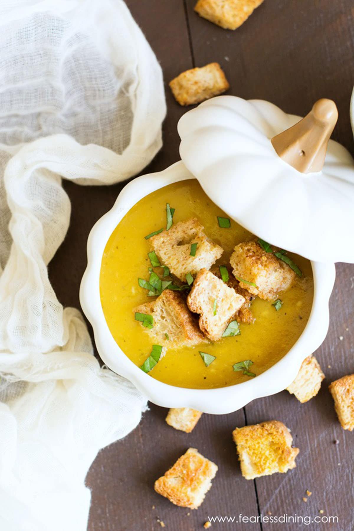 Roasted Acorn Squash Soup With Pumpkin Spice Croutons Fearless Dining,Orange Flowers Images