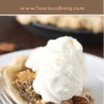 a pinterest collage photo of the pecan pie